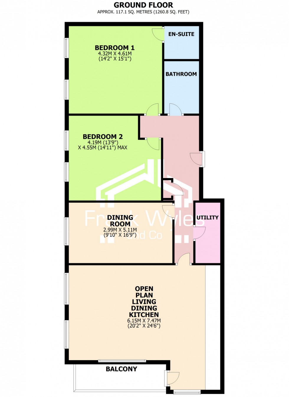 Floorplan for St. Andrews Suite, Seafield House, Lytham