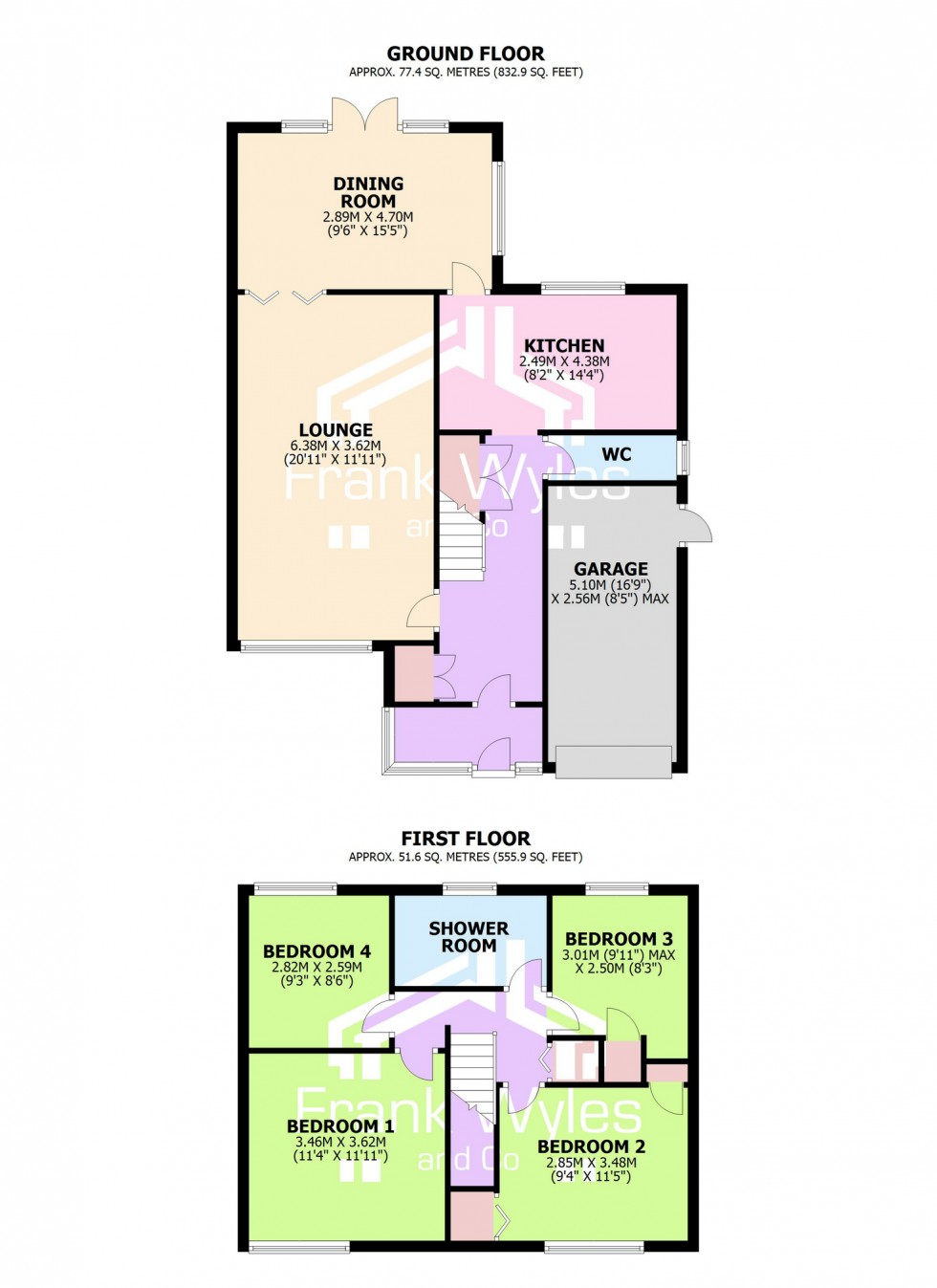 Floorplan for Larchwood Close, Lytham