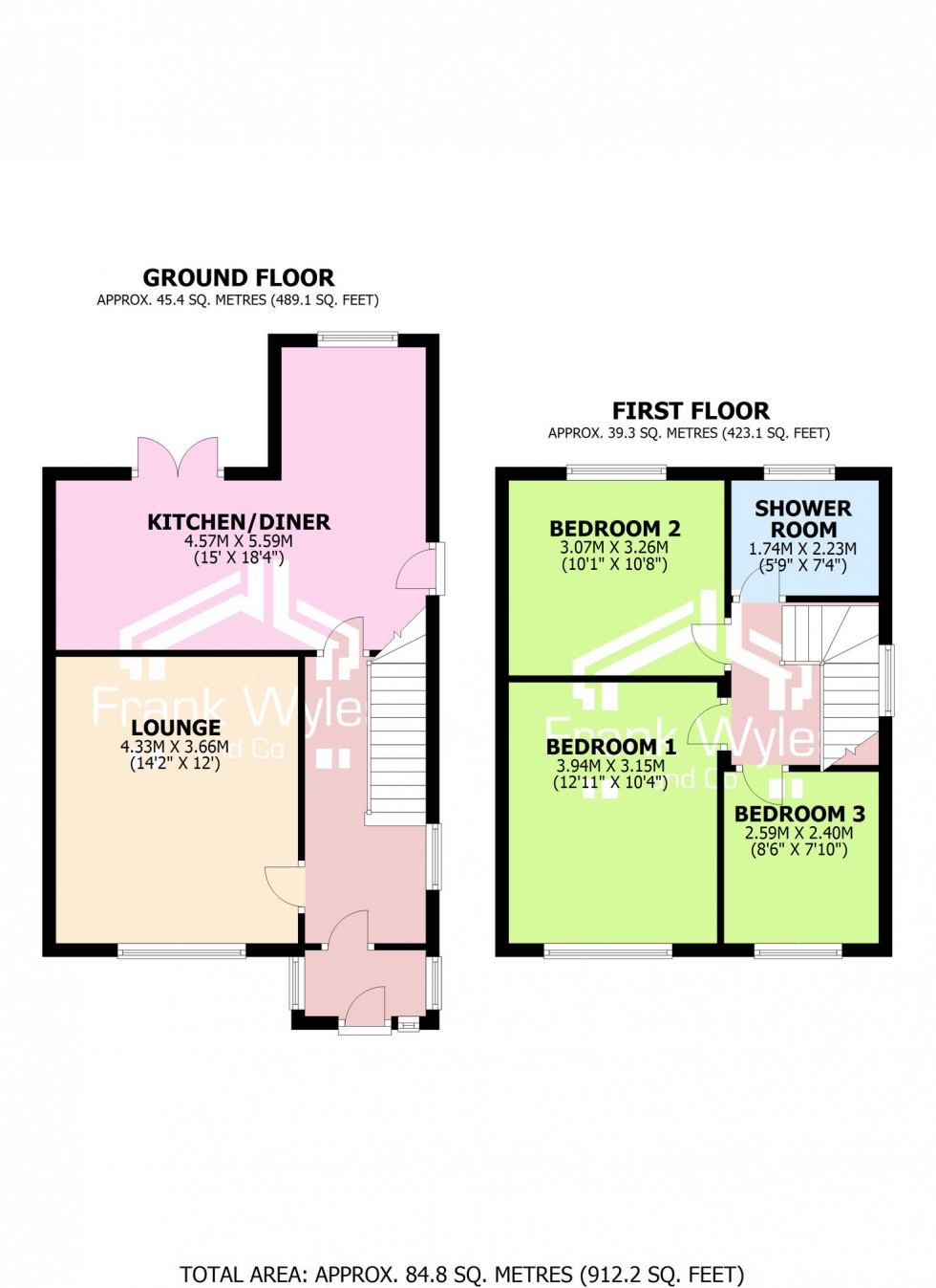 Floorplan for Douglas Drive, Freckleton