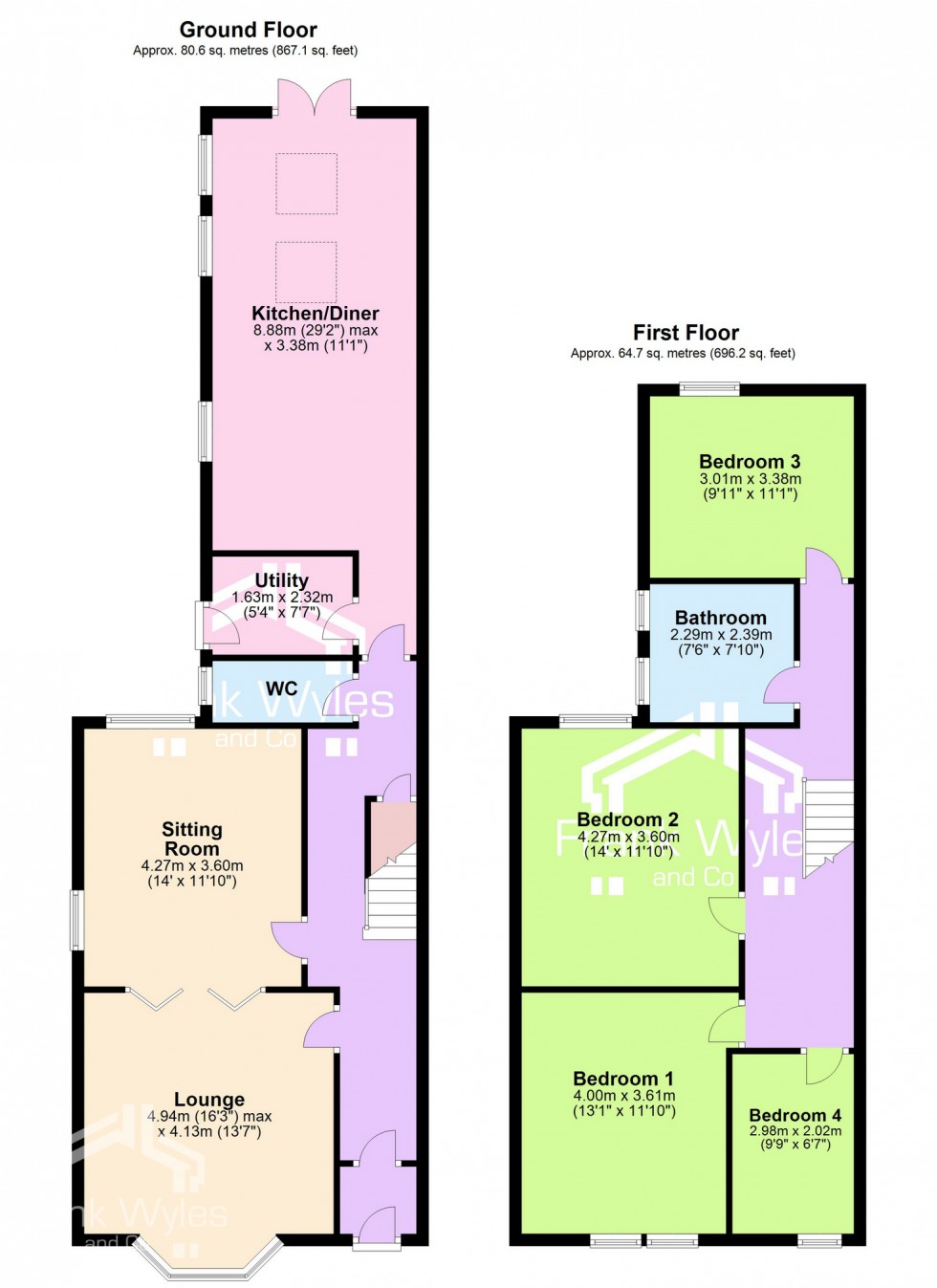 Floorplan for Rossall Road, Ansdell