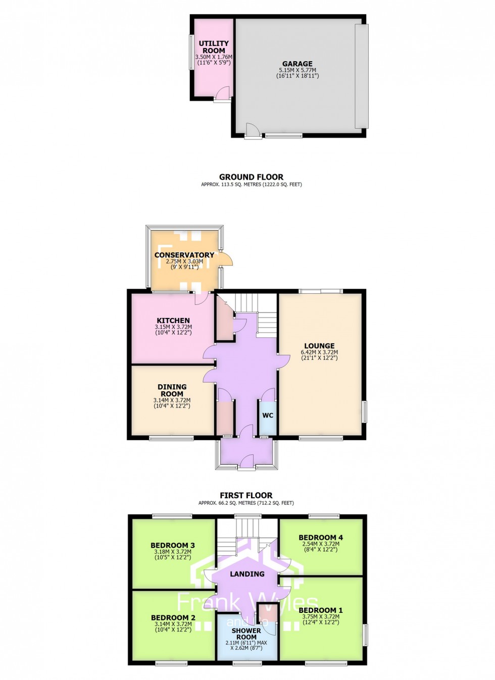 Floorplan for The Brooklands, Wrea Green, Lancashire