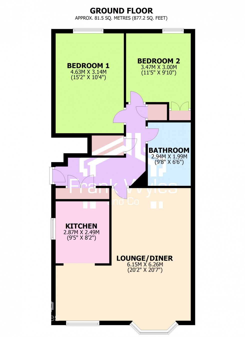 Floorplan for 2 Tudor Court, 443 Clifton Drive North