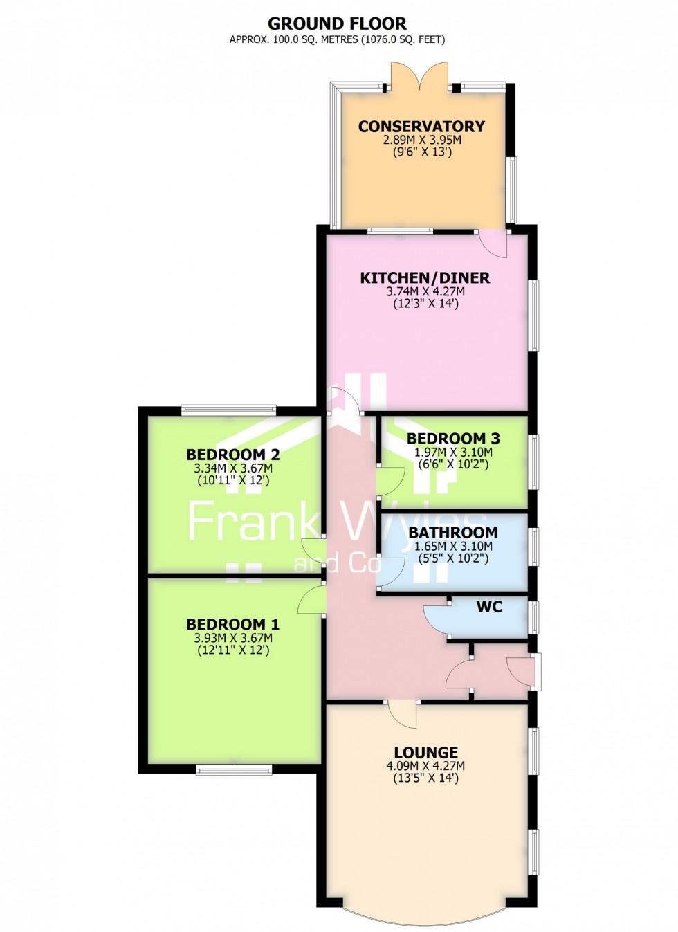 Floorplan for Poulton Avenue, Lytham St Annes