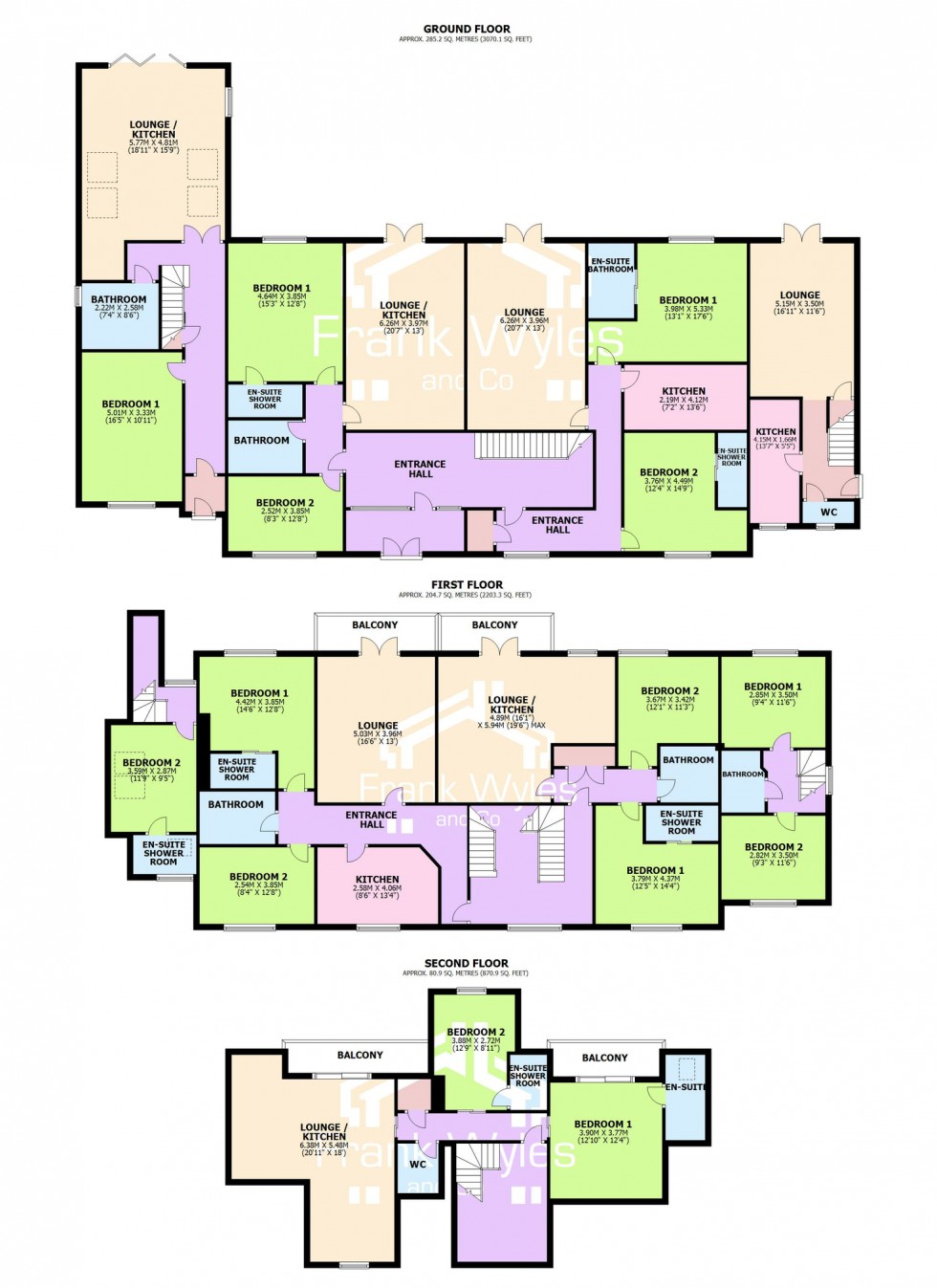 Floorplan for The Towers Apartments, West Drive, Thornton-Cleveleys, FY5