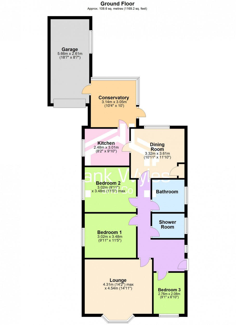 Floorplan for Warwick Road, Lytham St. Annes, Lancashire