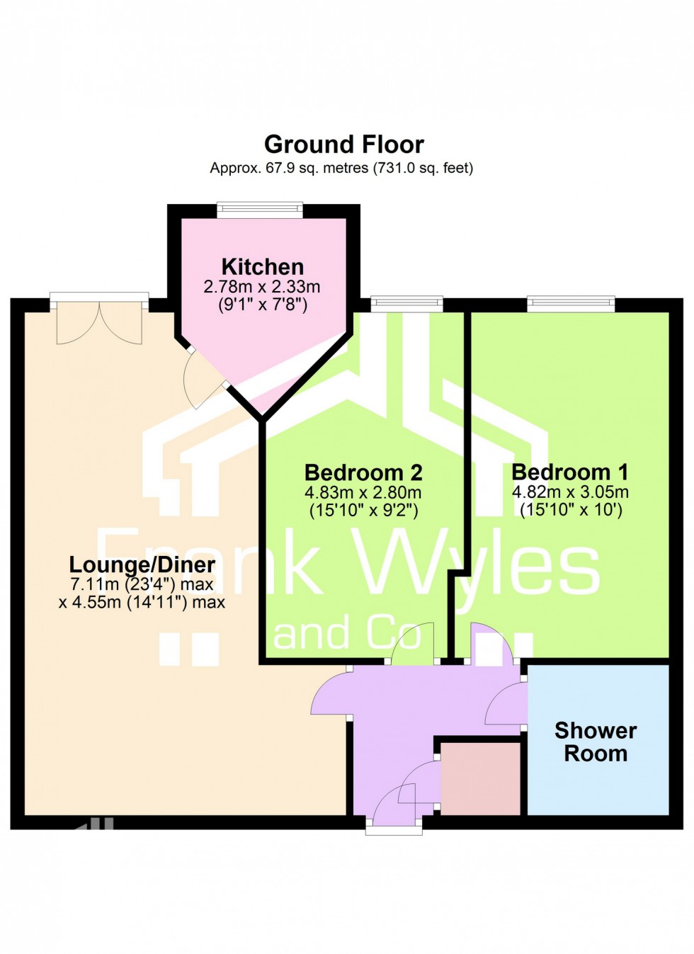 Floorplan for 109 Hardaker Court, 319-323 Clifton Drive South, Lytham St. Annes, Lancashire