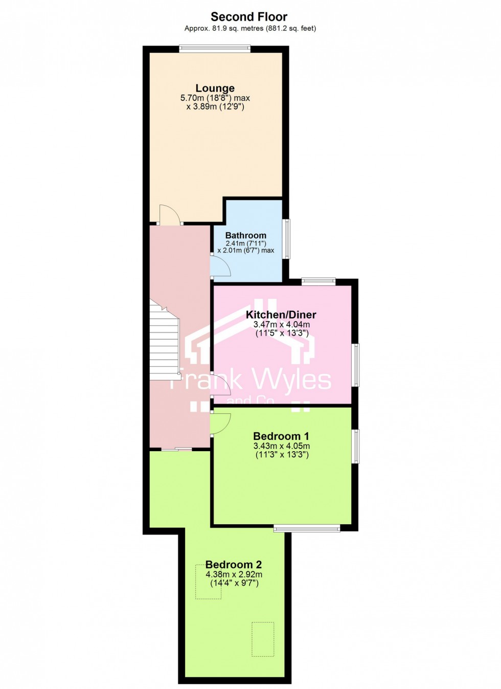 Floorplan for Flat 3, 103 St. Annes Road East, Lytham St. Annes, Lancashire