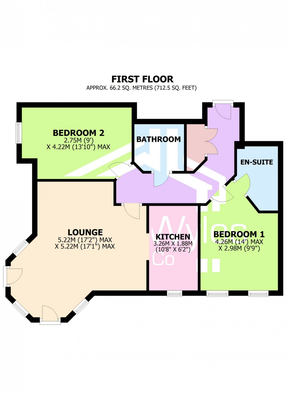 Floorplan for Flat 6, Dunes House, 1 Fairhaven Road, Lytham St. Annes, Lancashire