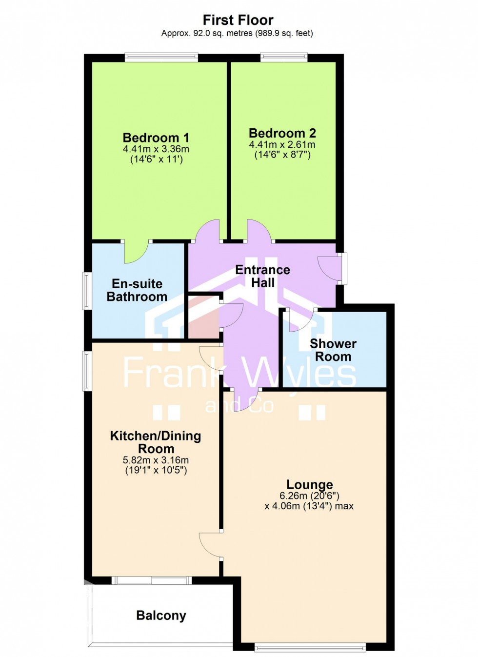 Floorplan for Flat 3, Royal View 20 Links Gate, Lytham St Annes, Lancashire