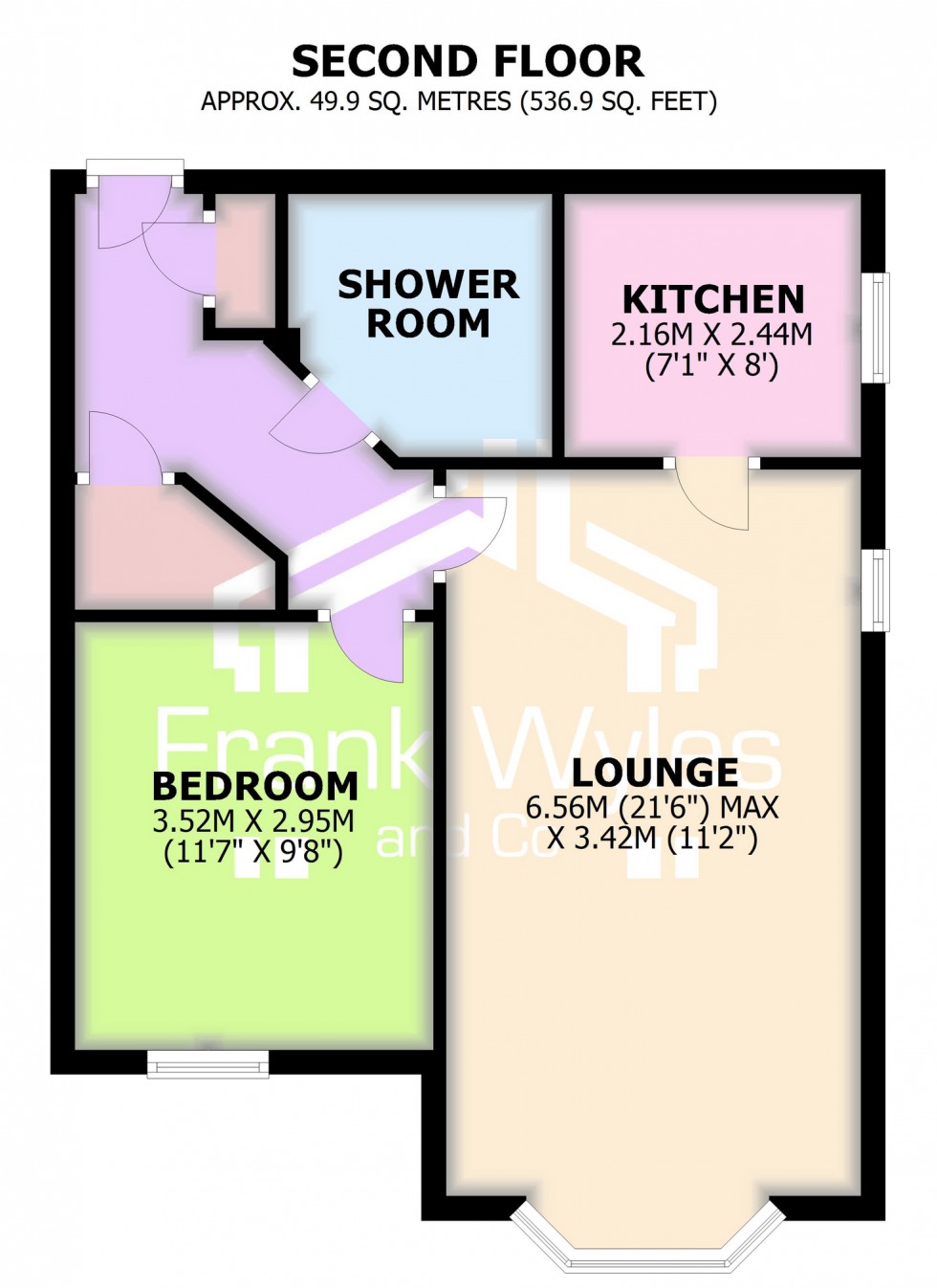 Floorplan for Apartment 312, Hardaker Court, 319-323 Clifton Drive South, Lytham St. Annes, Lancashire